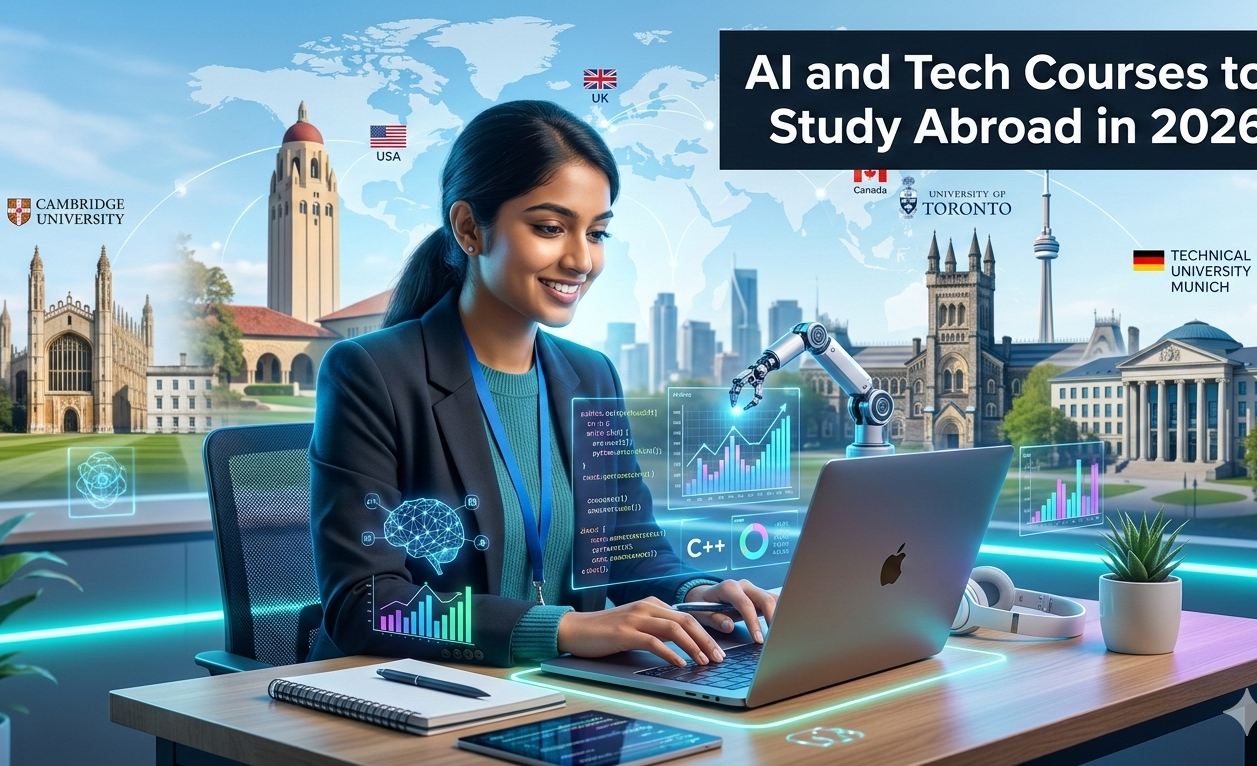 AI courses abroad for international students studying artificial intelligence
